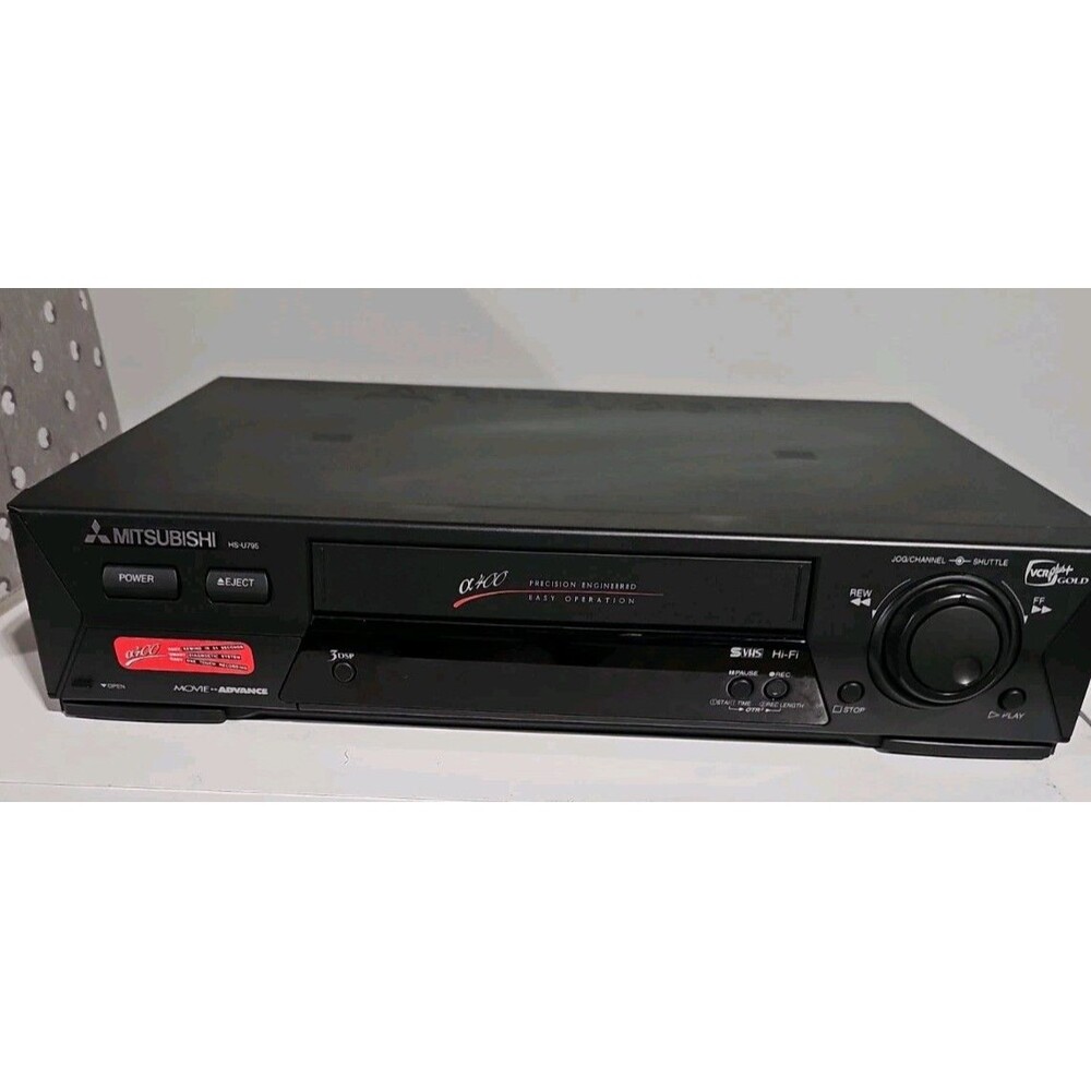 Mitsubishi HS-U795 S-VHS VCR/Recorder Tested Works Excellent Condition No Remote